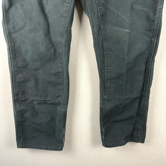 VTG Carhartt Double Knee Pants Mens 36x30 Black Duck Canvas Workwear Faded Black - Picture 3 of 16
